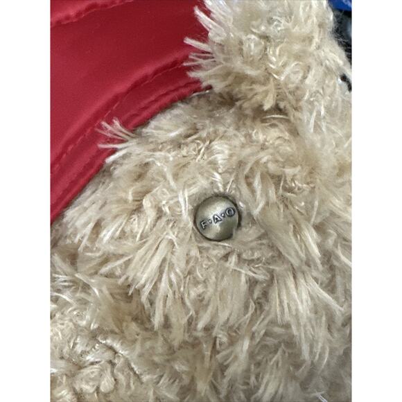 FAO Schwarz 2018 12" Plush Anniversary Teddy Bear Red Vest Scarf Christmas - Picture 7 of 7